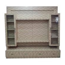 Light Grey Wooden TV Rack With Shelf