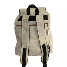 Black/Grey Hemp Flap Lock Backpack- Unisex-Duplicate