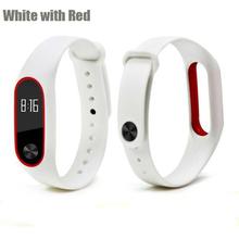 BOORUI Double color mi band 2 accessories pulseira miband 2 strap replacement silicone wriststrap for xiaomi mi2 smart bracelet