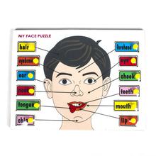 Kconnecting kids Face part learning Tray Puzzle with Knob for kids