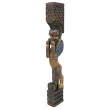 Multicolored Wooden Carved Kushal Dog Stand Decor-288