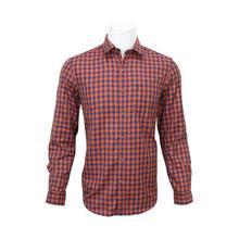 Orange/Blue Checkered Cotton Shirt For Men - JP31SCA17011