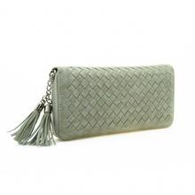 Grey New wooven long type wallet(4708095308035)