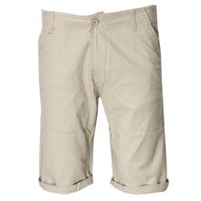 Men's Off White Linen Shorts