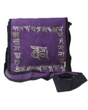 Purple Tibetan Language Embroidered Cross Body Bag For Women(6302)