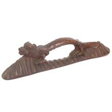 Brown Wooden Carved Door Handle Showpiece