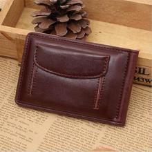 New Fashion Small Men's Leather Money Clip Wallet With