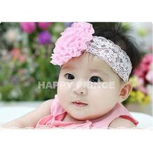 Girl hair accessories Beautiful Lace Flower Headwear Cute Elastic