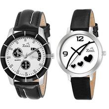 SALE-Ziera Analogue White Dial Men's & Women's Couple