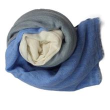 Blue/Grey/White Tie-Dye Pashmina Shawl For Women