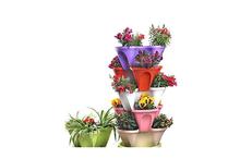 Stackable Vertical Garden Kits Planter Indoor/Outdoor Flower Pot