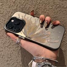 A Silver Butterfly Train Dusk Phone Case Compatible for IPhone 15 11 12 13 14 7 8 Pro Max XR X XS Max Soft Shockproof Cover