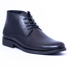 Caliber Shoes Leather Black Lace Up Lifestyle Boots For Men - ( L 409 )