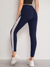 Contrast Panel Side Skinny Leggings