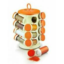 Revolving Spice Rack, with 16 Glass Jars