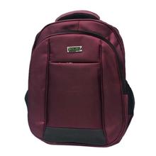 Maroon Solid Zippered Backpack (Unisex)