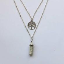 3 Layered Pendant With Silver Chain