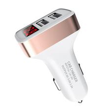 ZNP Car Charger Digital Display Dual Port USB Adapter 2.1A Car Charger Double USB for iPhone Xiaomi Phone Charging For Samsung