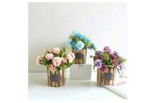 Artificial Flower Wood Fence (PC5)