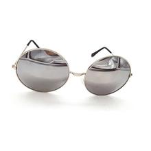 Korean Vintage Style Round Sunglasses For Women - Grey