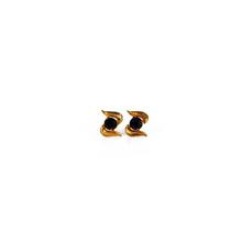 Black Stone Medial Stud Earrings For Women