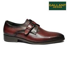 Gallant Gears Blue Single Monk Strap Leather Slip-on Shoes For Men - (MJDP31-5)