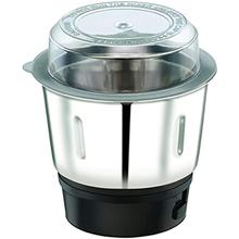 Stainless Steel Small Mixer Grinder Chutney Jar 0.4 L (Steel Black)