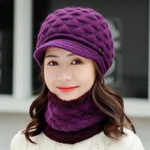 Double layer design winter hats for women warm rabbit fur