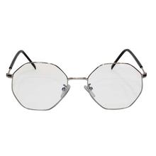 Silver Octagon Shaped Eyeglasses Frame (Unisex)