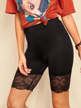 Contrast Lace Cycling Shorts