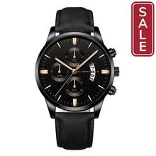 SALE - CUENA Fashion Men's Stainless Steel Watch Leather