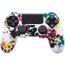 YOTEEN Camouflage Case Graffiti Studded Dots Silicone Rubber Gel Skin for Sony PS4 Slim/Pro Controller Cover Case for Dualshock4