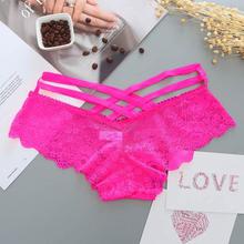 Sexy Panties Women Lace Low-rise Solid Sexy Briefs Female Underwear Pant Ladies Cross strap lace Lingerie Women G String Thong