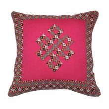 Craft Lalitapur Pink Endless All Border Dhaka Print Cushion Cover