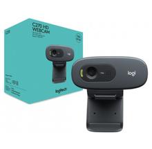 Logitech C270 HD Webcam, HD 720p/30fps, Widescreen HD Video Calling, HD Light Correction, Noise-Reducing Mic, for Skype, FaceTime, Hangouts, WebEx, PC/Mac, Laptop, MacBook, Tablet