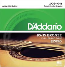 D'Addario EZ890 Bronze Superlight Acoustic Guitar Strings