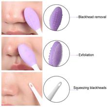 1PC New Soft Skin-friendly Silicone Face Clean Brushes Blackhead Removal Facial Cleaning Massager Brush Handheld Exfoliator Tool