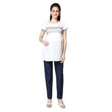 Nine Maternity White Printed Maternity Top For Women