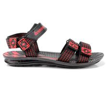 Velcro Closures Summer Sandal For Men- Black/Red