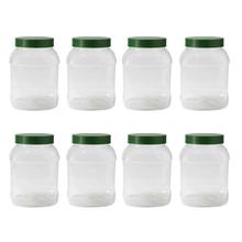 Green Set Of 5 Transparent 5" Plastic Spice Jar