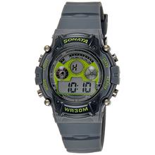 Sonata Grey Dial Digital Watch For Men- 77048PP03