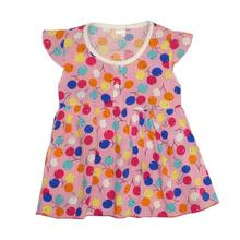 Multicolored Cherries Printed Frock For Baby Girls