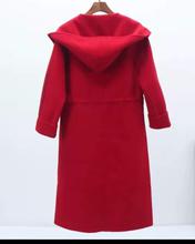 Red color Long Outer Coat For Women