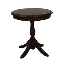 Reddish Brown Round Wooden Tea Table