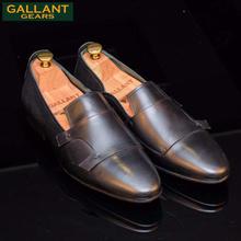 Gallant Gears Black Slip on Formal Leather Shoes For Men - (MJDP30-20)