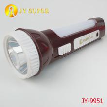 Rechargeable Led Torch With Side 2w Cob Lamp Jy-9951