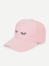 Eyelash Embroidery Baseball Cap