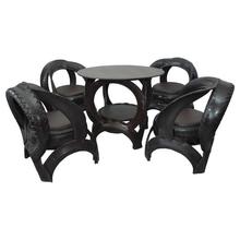 Recycled Tyre Outdoor Round Table & Chair Set