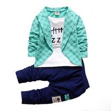 Boys Formal Clothing Kids Attire For Boy Clothes Plaid Suit In