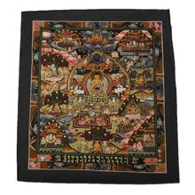 Black/Brown Life Story Of Buddha Thangka (15" x 12")